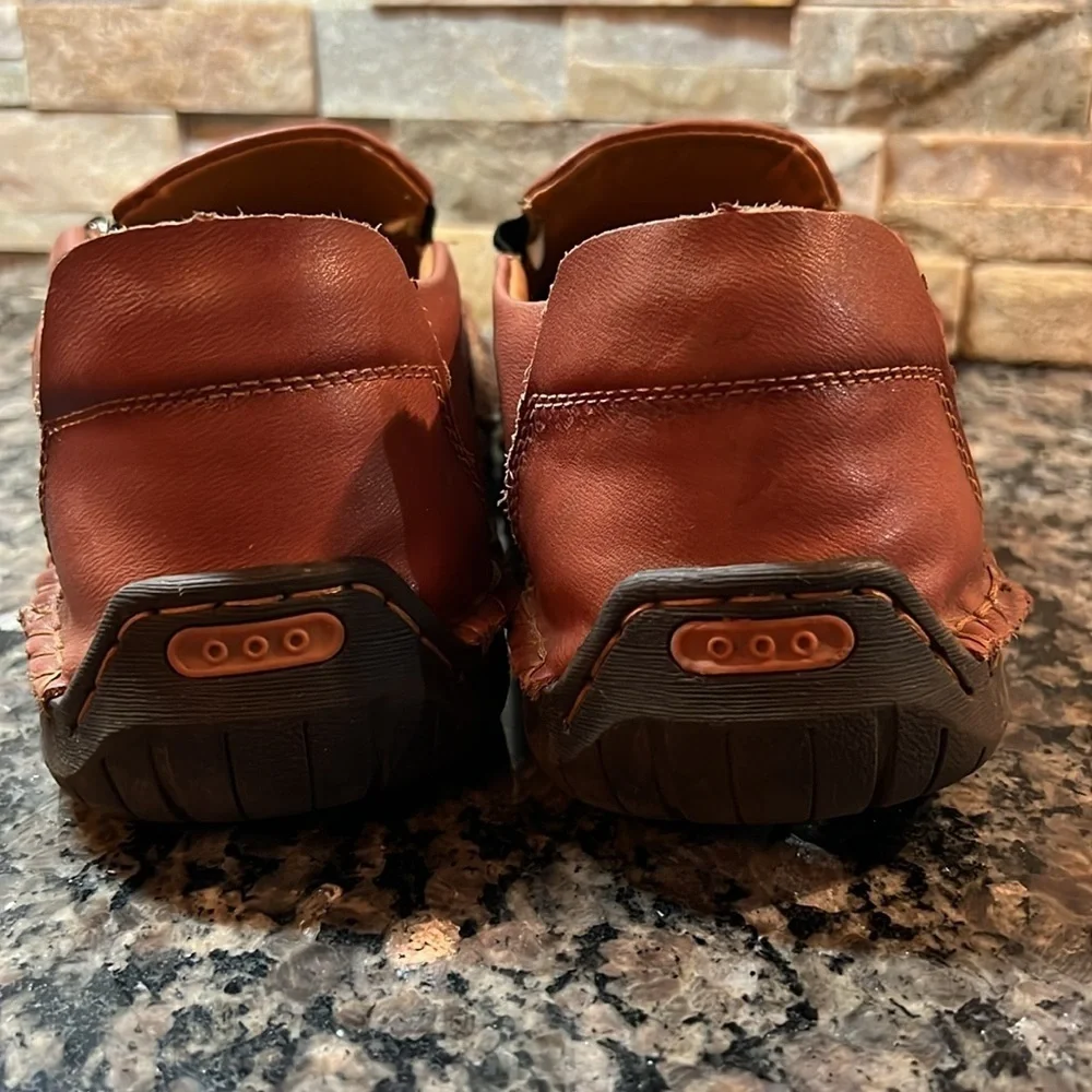 Caoutcholic leather driving European loafer 47